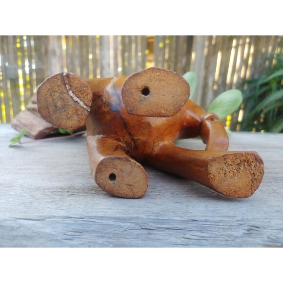 Vintage Hardwood Elephant // Decorative Wood Figurine - Picture 5 of 10